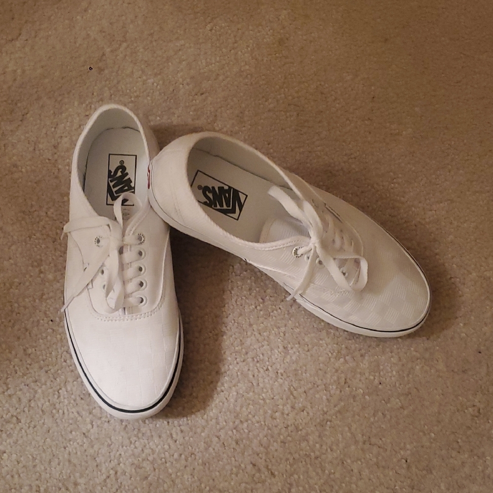 Vans White Canvas Sneakers